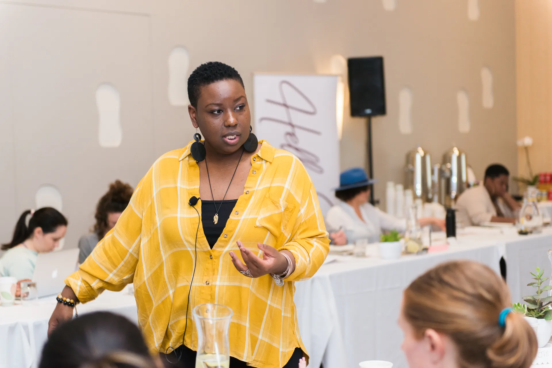 Kali Shelton facilitating a retreat workshop with leaders